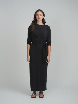 POINT SIDE TIE DRESS