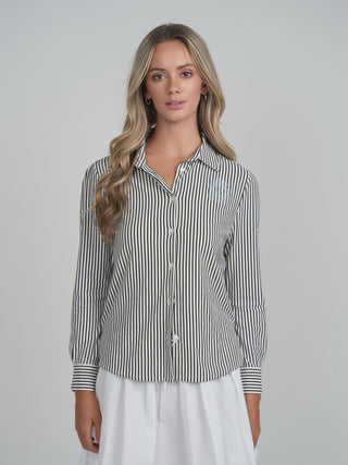 POINT KNIT BUTTON UP SHIRT