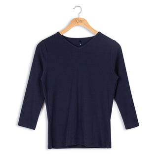 point 3/4 v-neck top